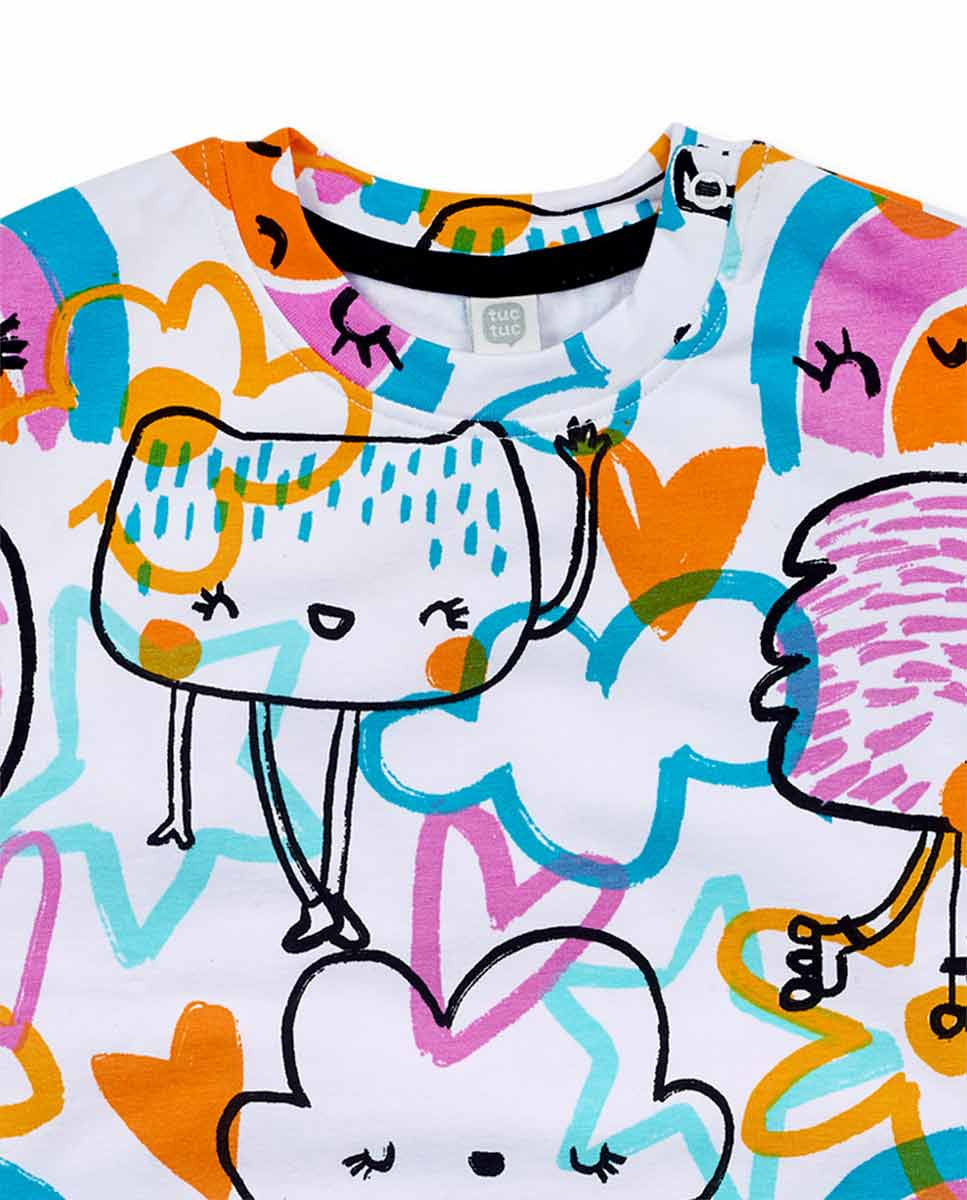 Conjunto felpa blanco niña Big Hugs