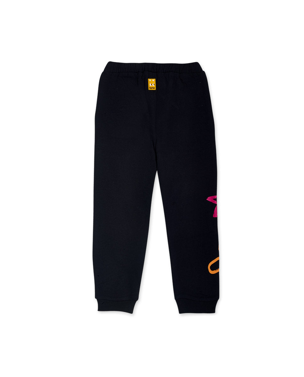 Pantalón felpa negro niña Big Hugs