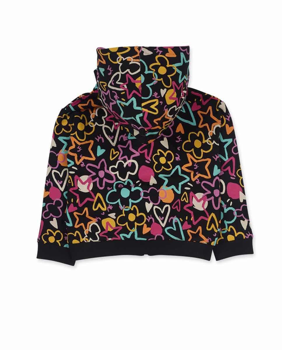 Chaqueta felpa negro niña Big Hugs