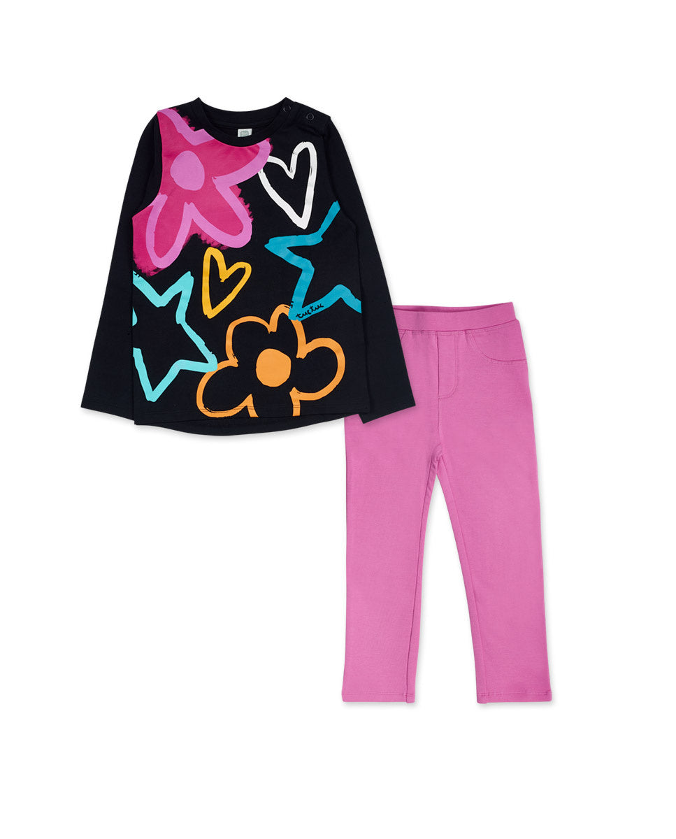 Conjunto punto rosa niña Big Hugs