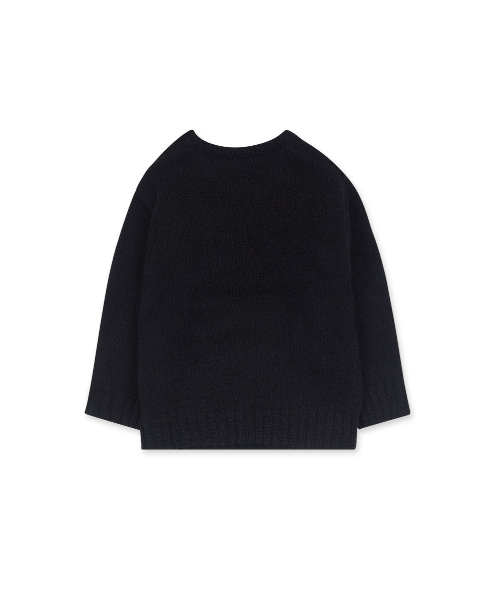 Jersey tricot negro niña Big Hugs