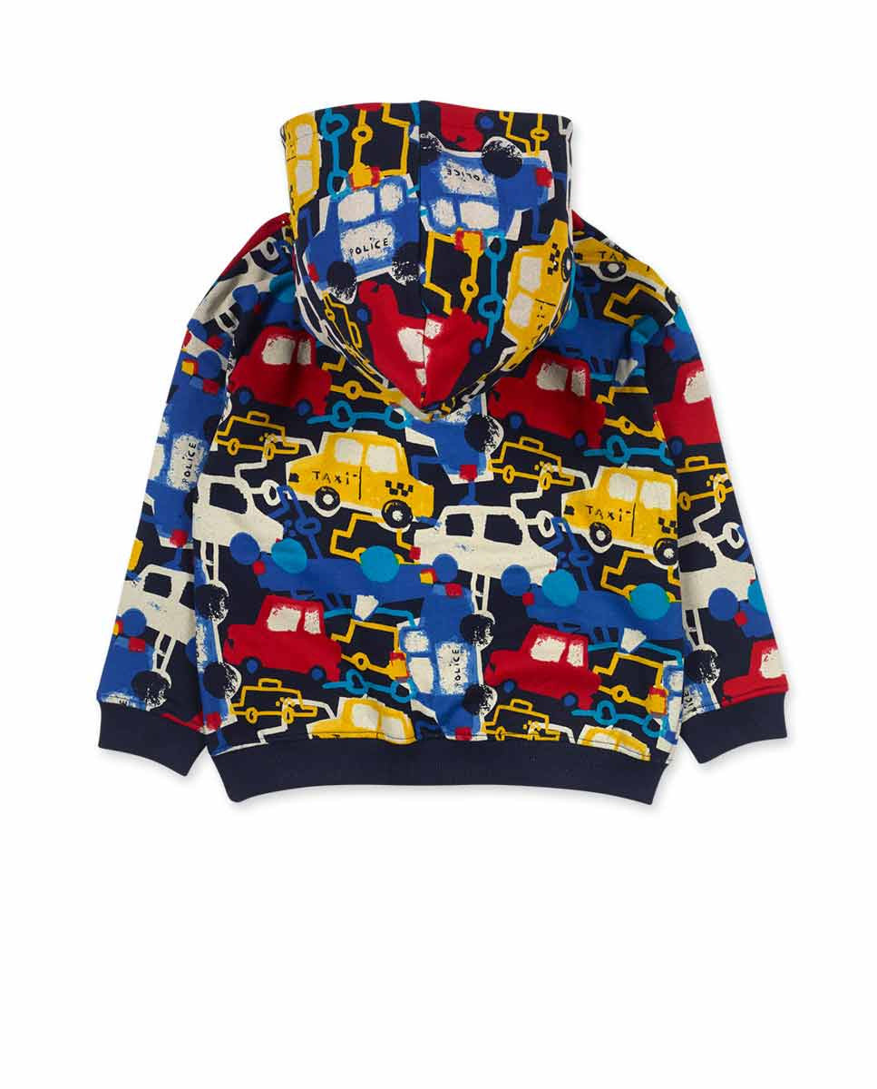 Sudadera felpa azul de niño Road to Adventure