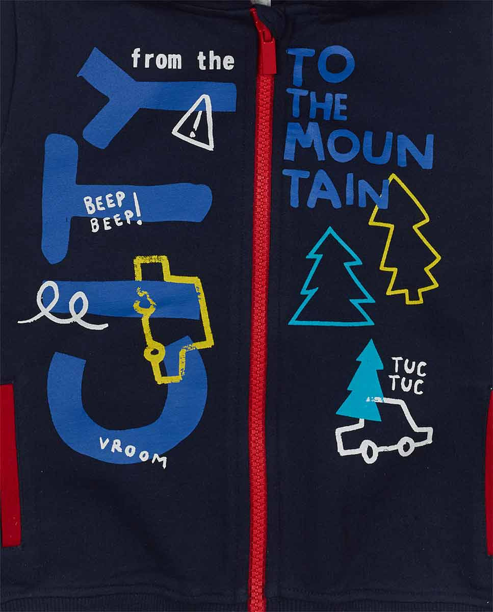Conjunto felpa azul niño Road to Adventure