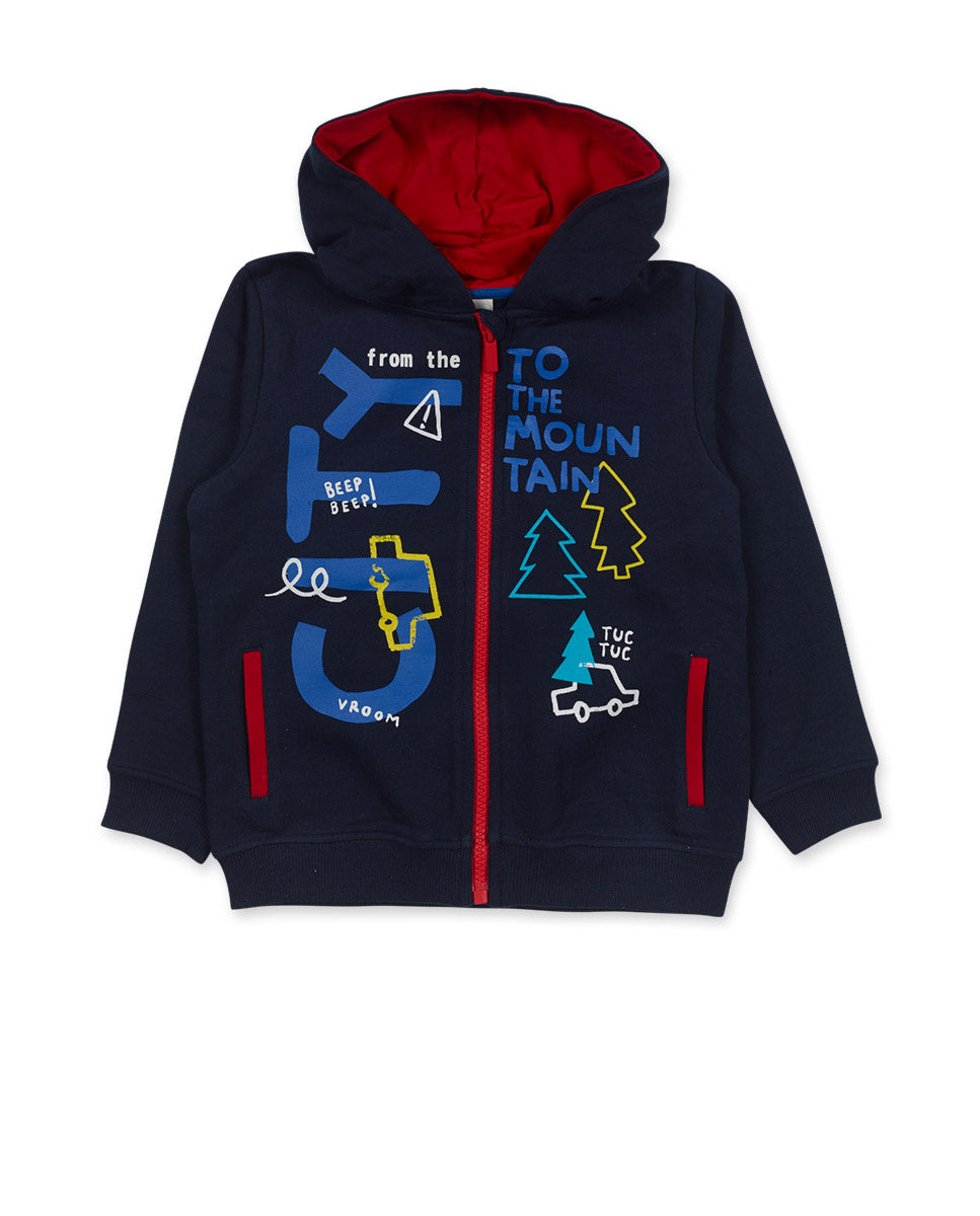 Chaqueta felpa azul niño Road to Adventure