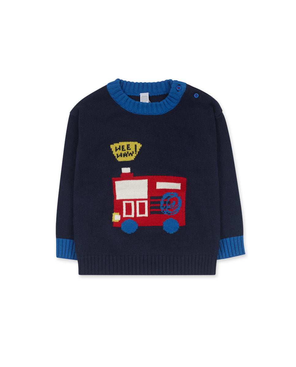 Jersey tricot azul niño Road to Adventure