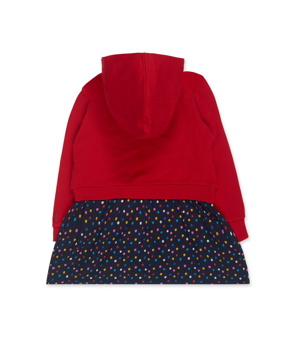 Vestido felpa rojo niña Road to Adventure