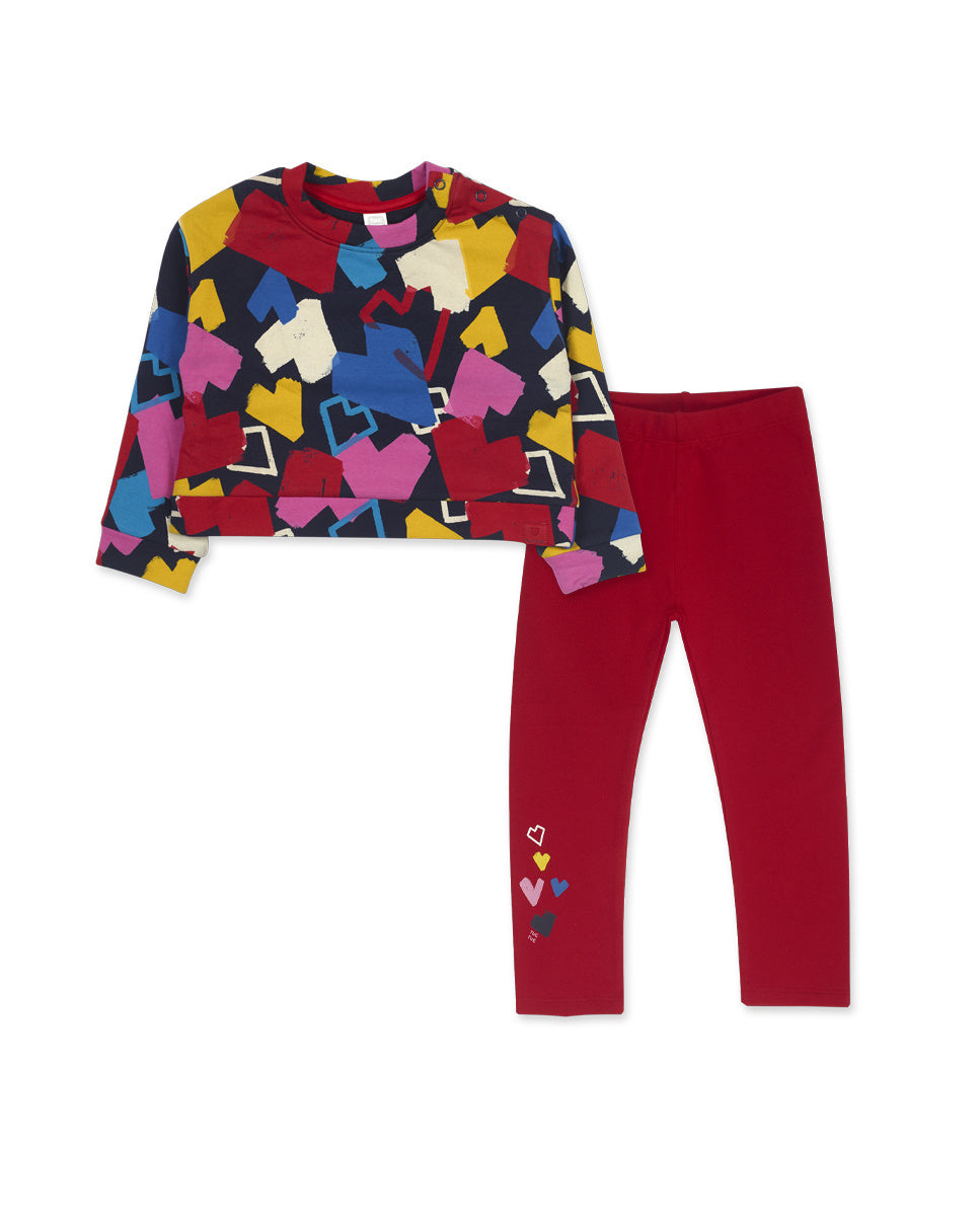 Conjunto felpa rojo niña Road to Adventure