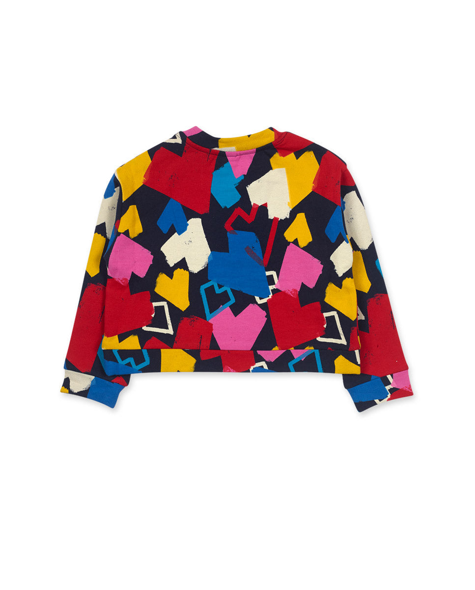 Sudadera felpa azul de niña Road to Adventure