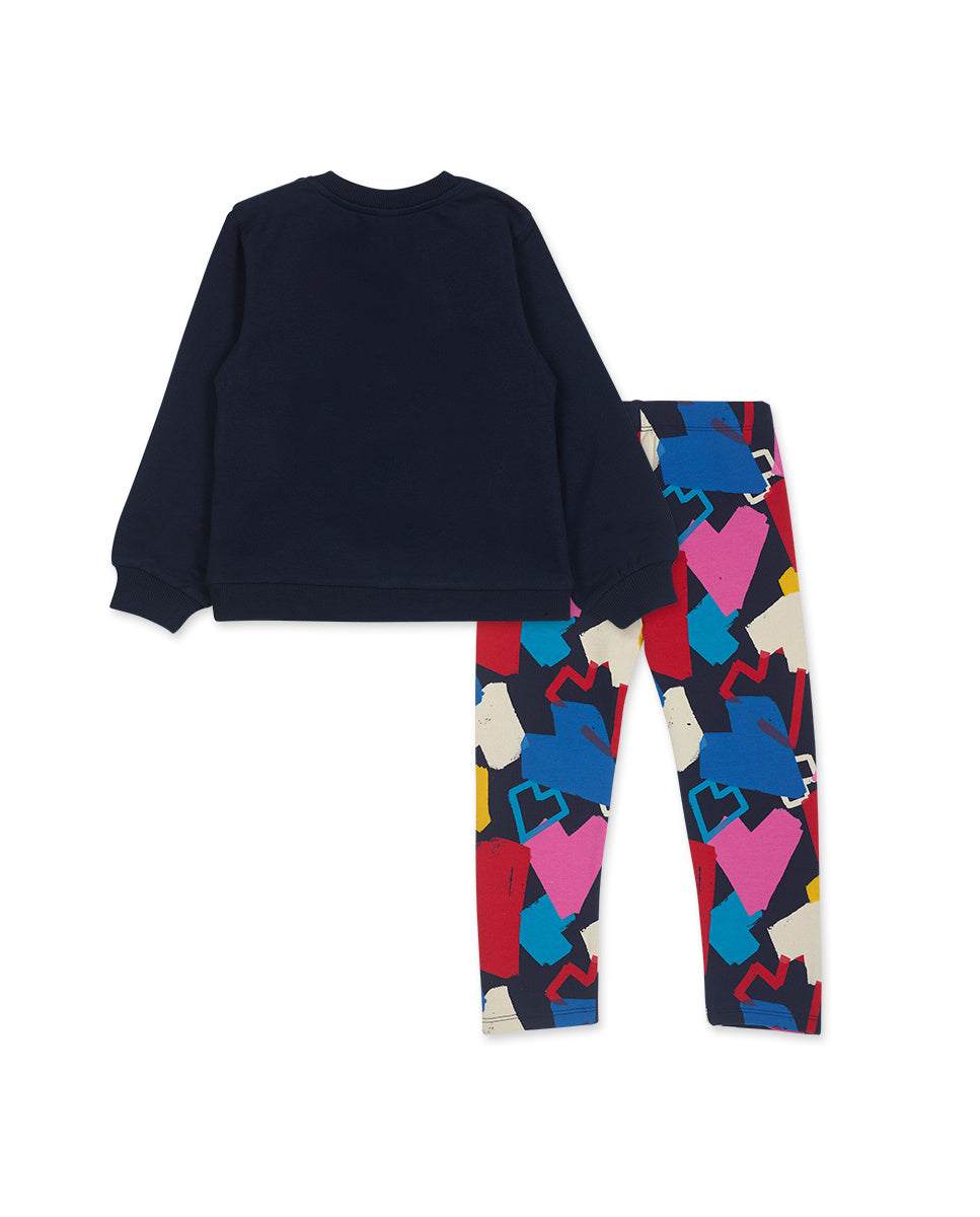 Conjunto felpa azul niña Road to Adventure