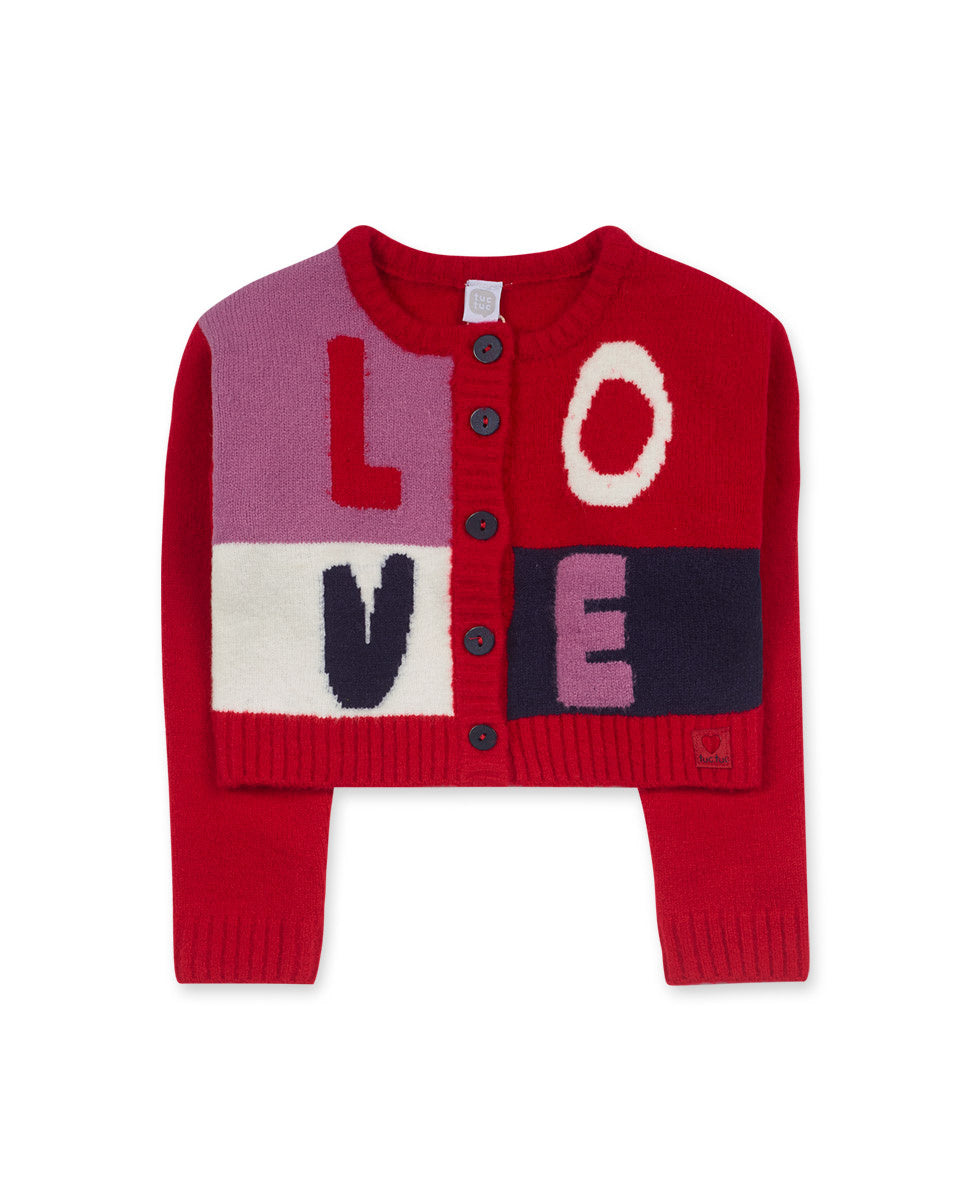 Chaqueta tricot rojo niña Road to Adventure