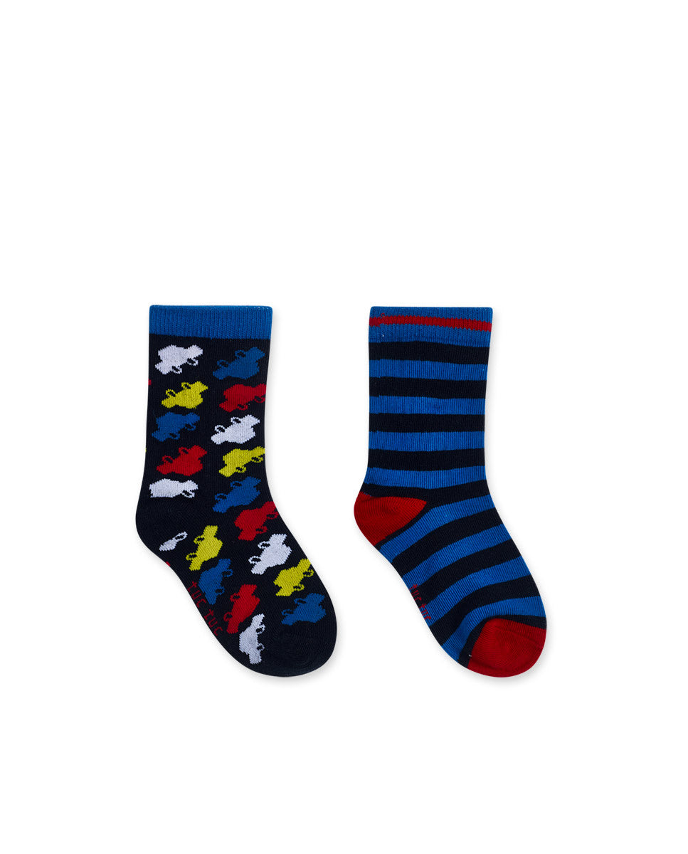 Set 2 calcetines azul niño Road to Adventure