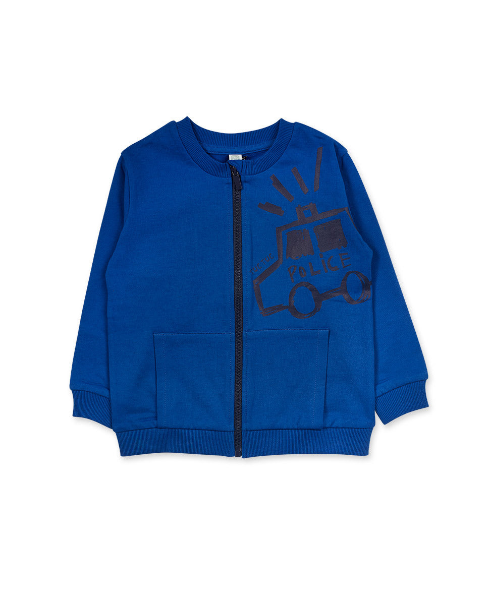 Chaqueta felpa azul niña Road to Adventure
