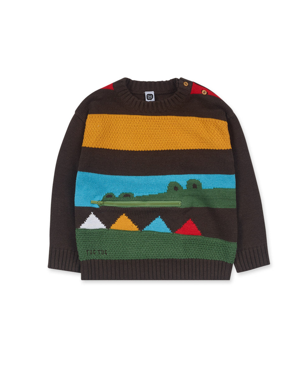 Jersey tricot marrón niño My Troop