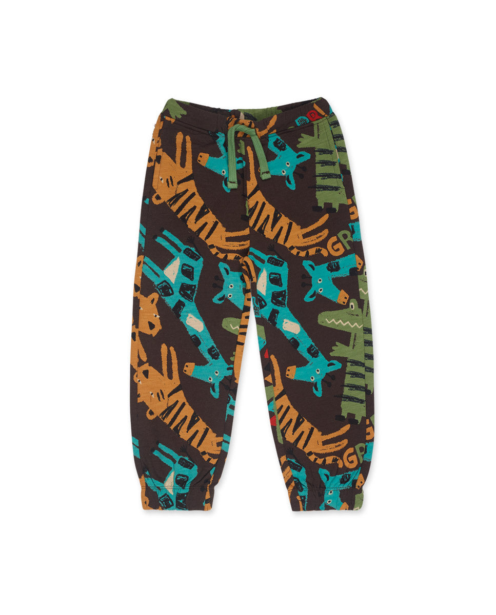 Pantalón felpa marrón de niño My Troop