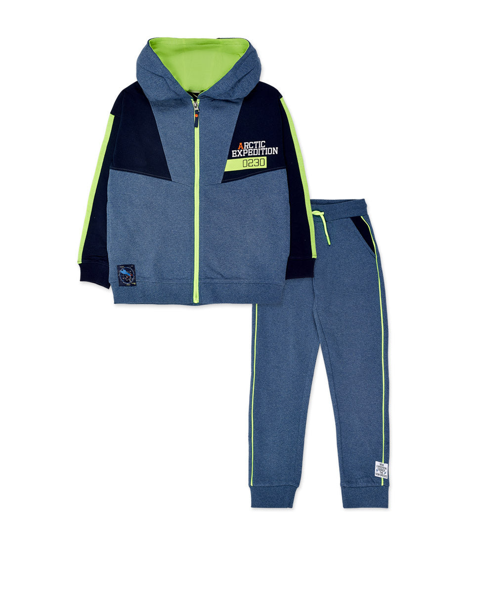 Conjunto felpa azul niño Ocean Mistery