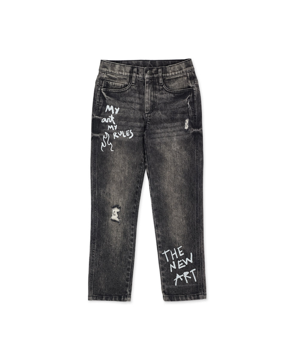 Pantalón denim gris niño The New Artists