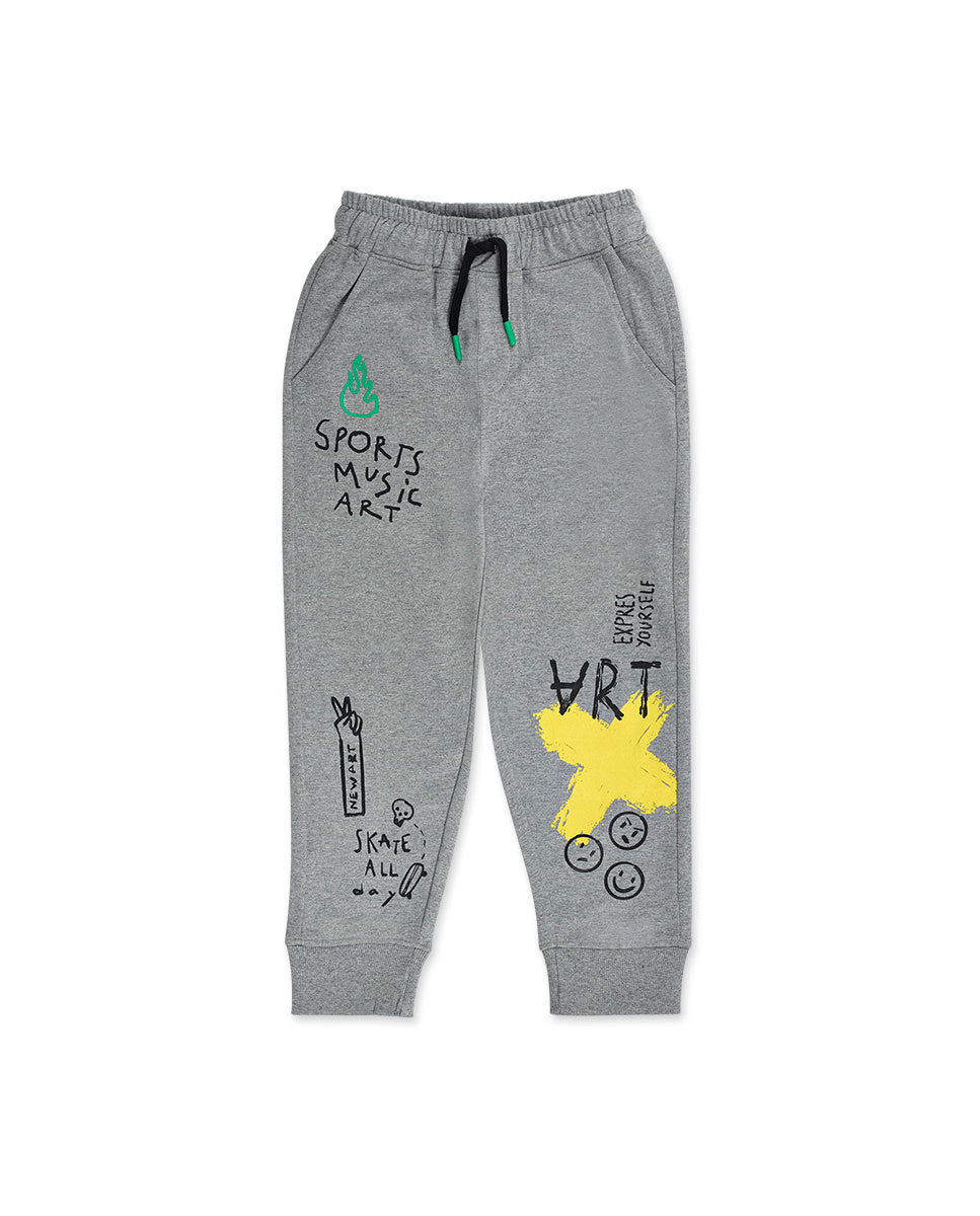 Pantalón felpa gris niño The New Artists