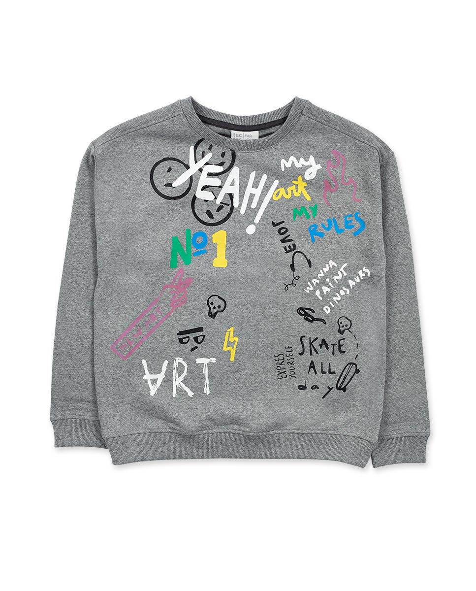Sudadera felpa gris niño The New Artists