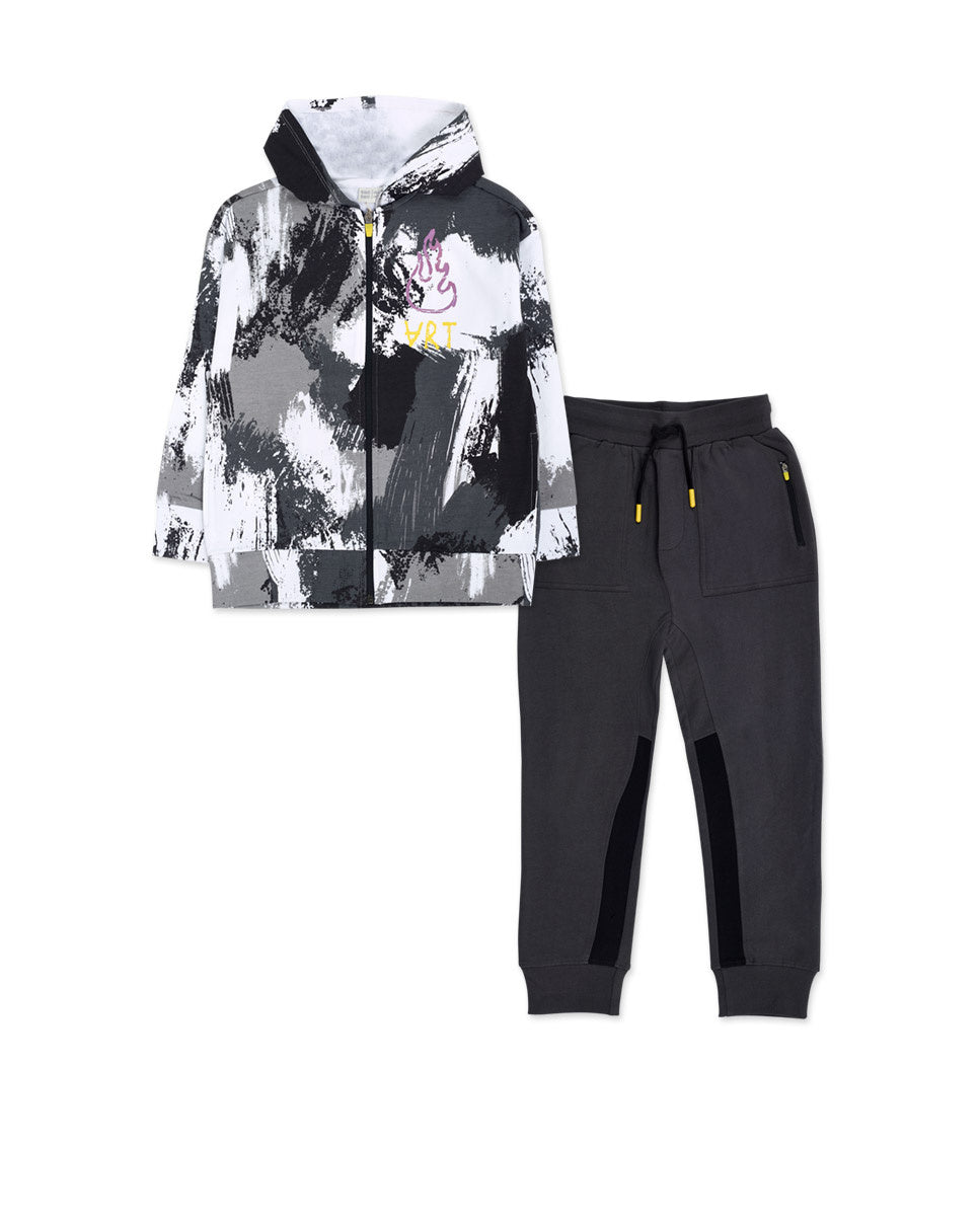 Conjunto felpa gris niño The New Artists