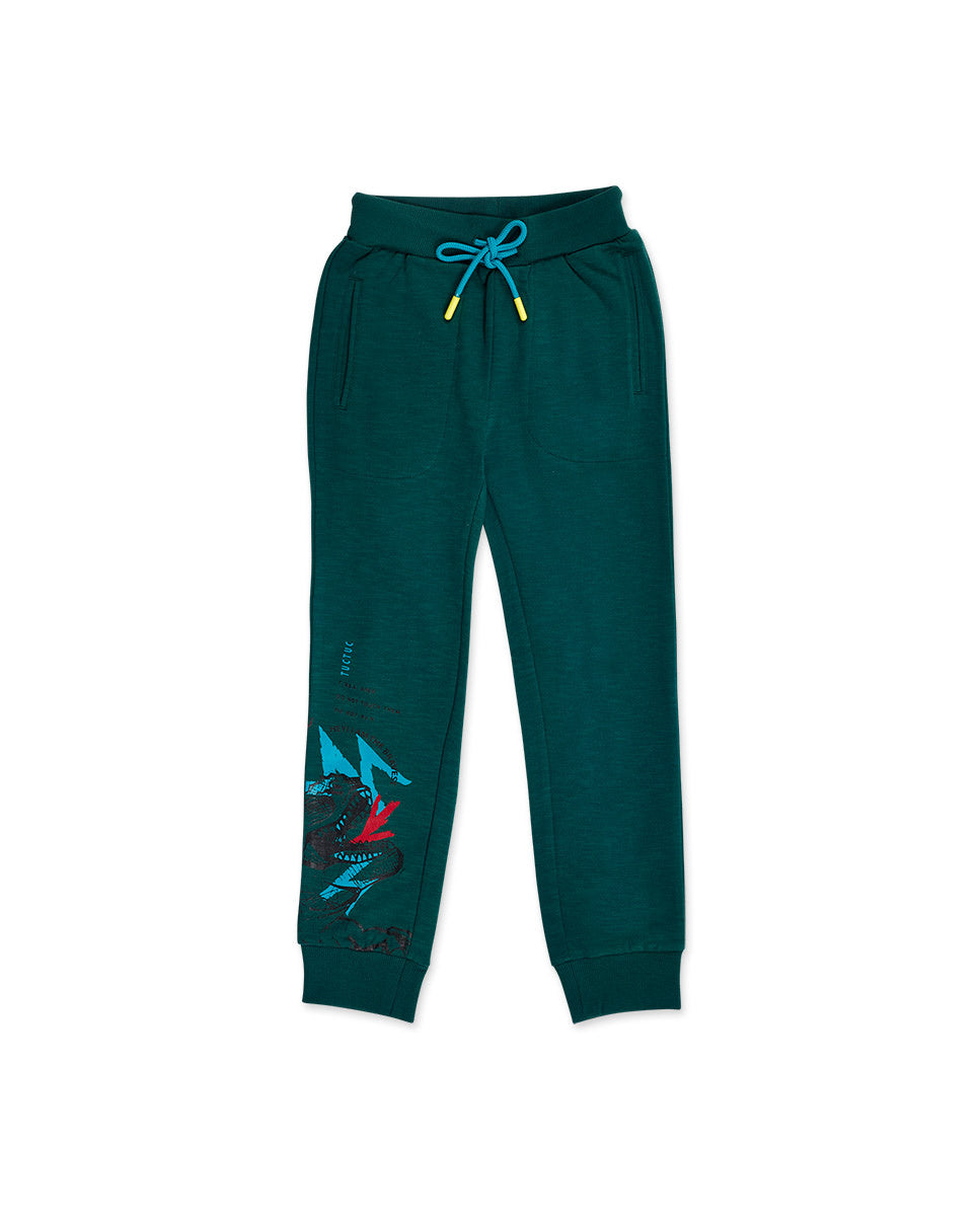 Pantalón felpa verde niño New Era