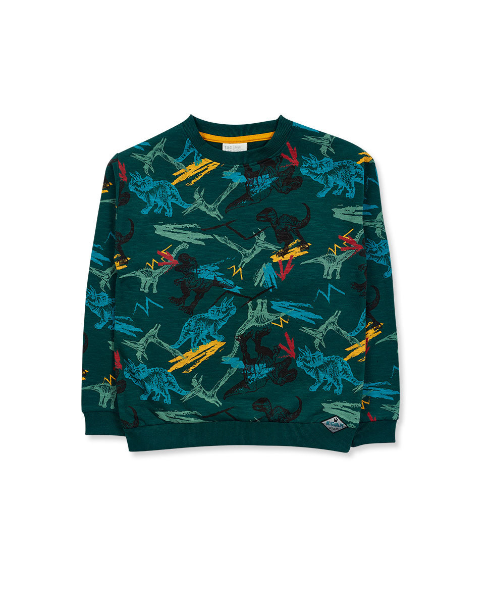 Sudadera felpa verde niño New Era