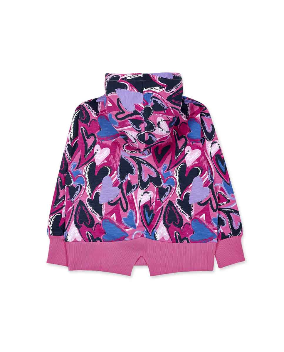 Sudadera felpa fucsia estampado niña Fav Things