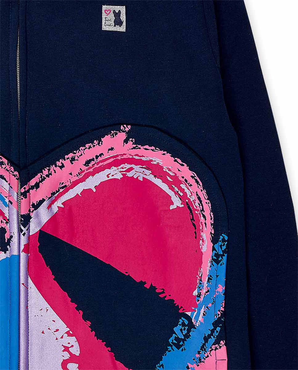 Chaqueta felpa azul niña Fav Things