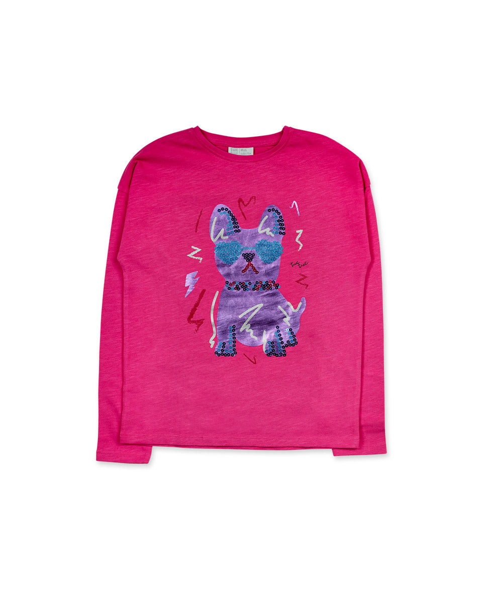 Camiseta punto rosa niña Fav Things