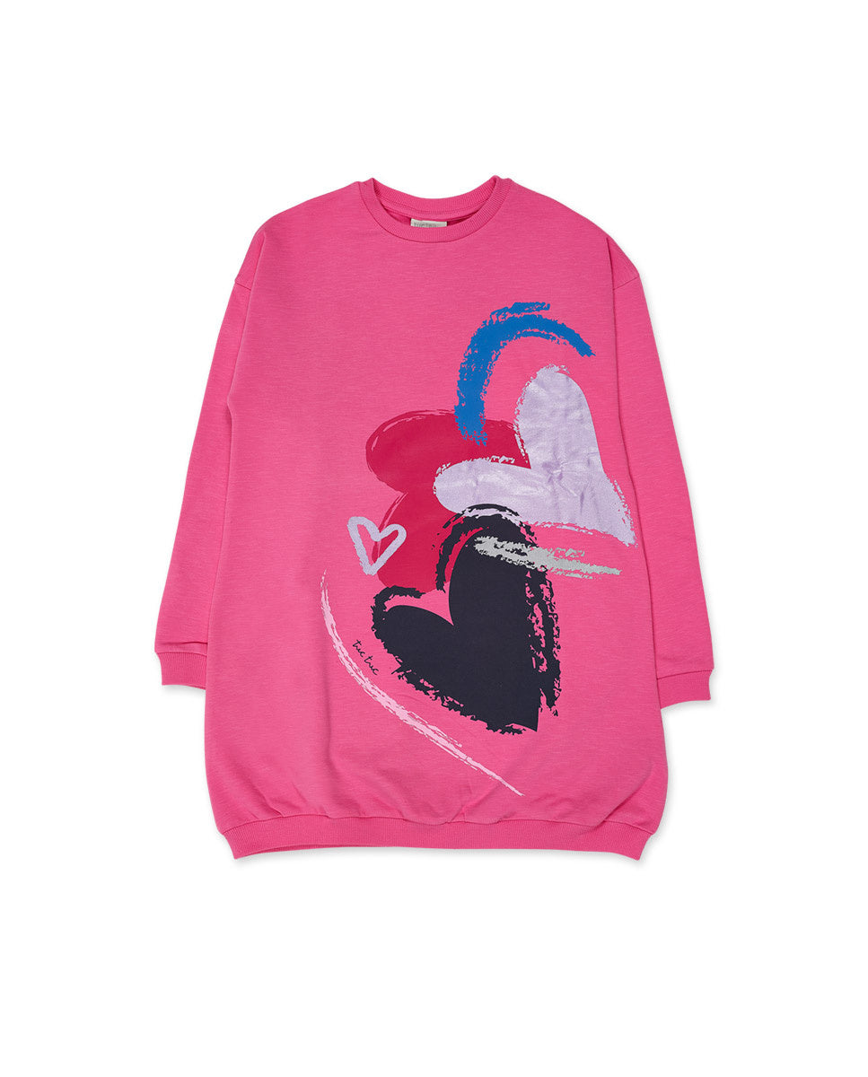Vestido felpa rosa niña Fav Things
