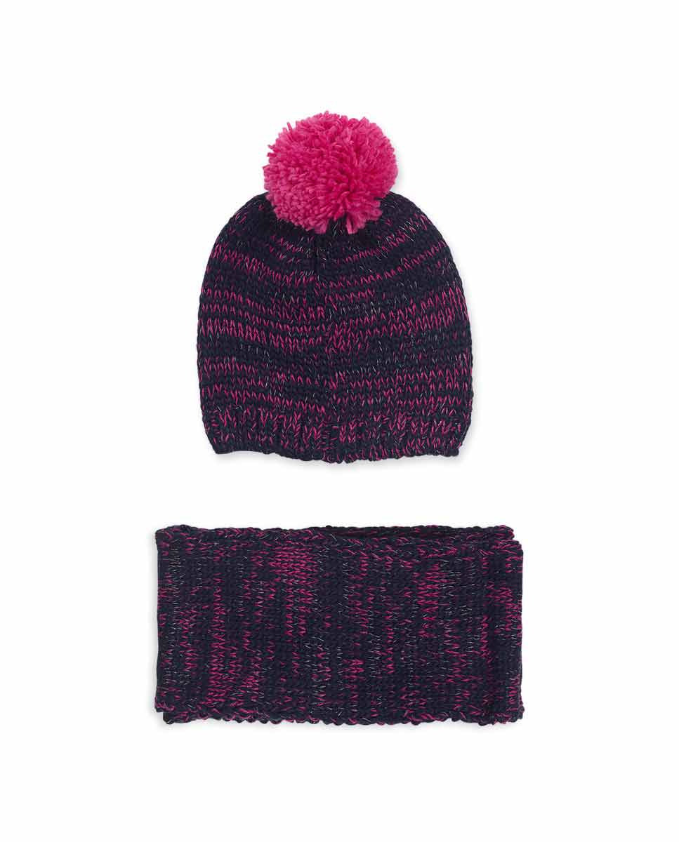 Gorro y bufanda tricot azul niña Fav Things