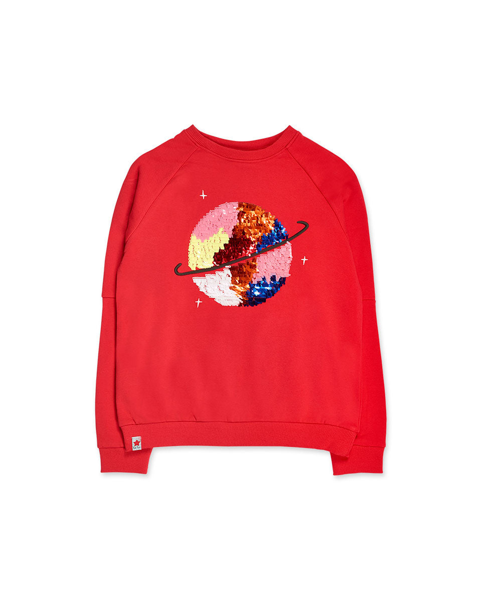 Sudadera felpa rojo niña Natural Planet