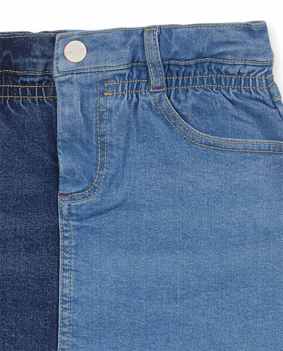 Falda denim azul niña Natural Planet