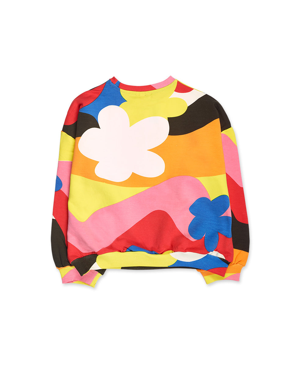 Sudadera felpa estampado niña Natural Planet