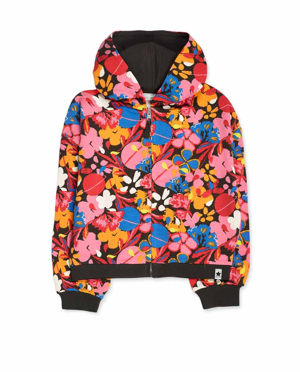 Chaqueta felpa estampado niña Natural Planet