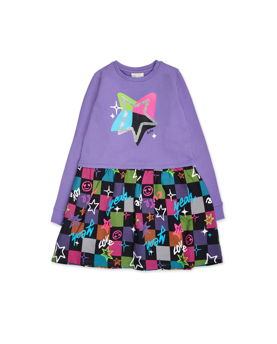 Vestido punto lila niña K-Pop