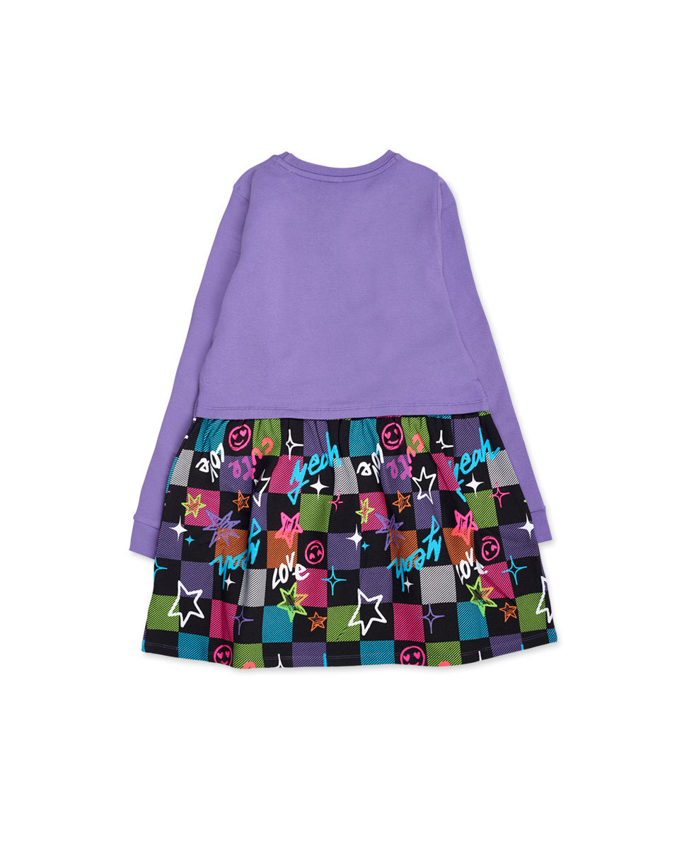 Vestido punto lila niña K-Pop