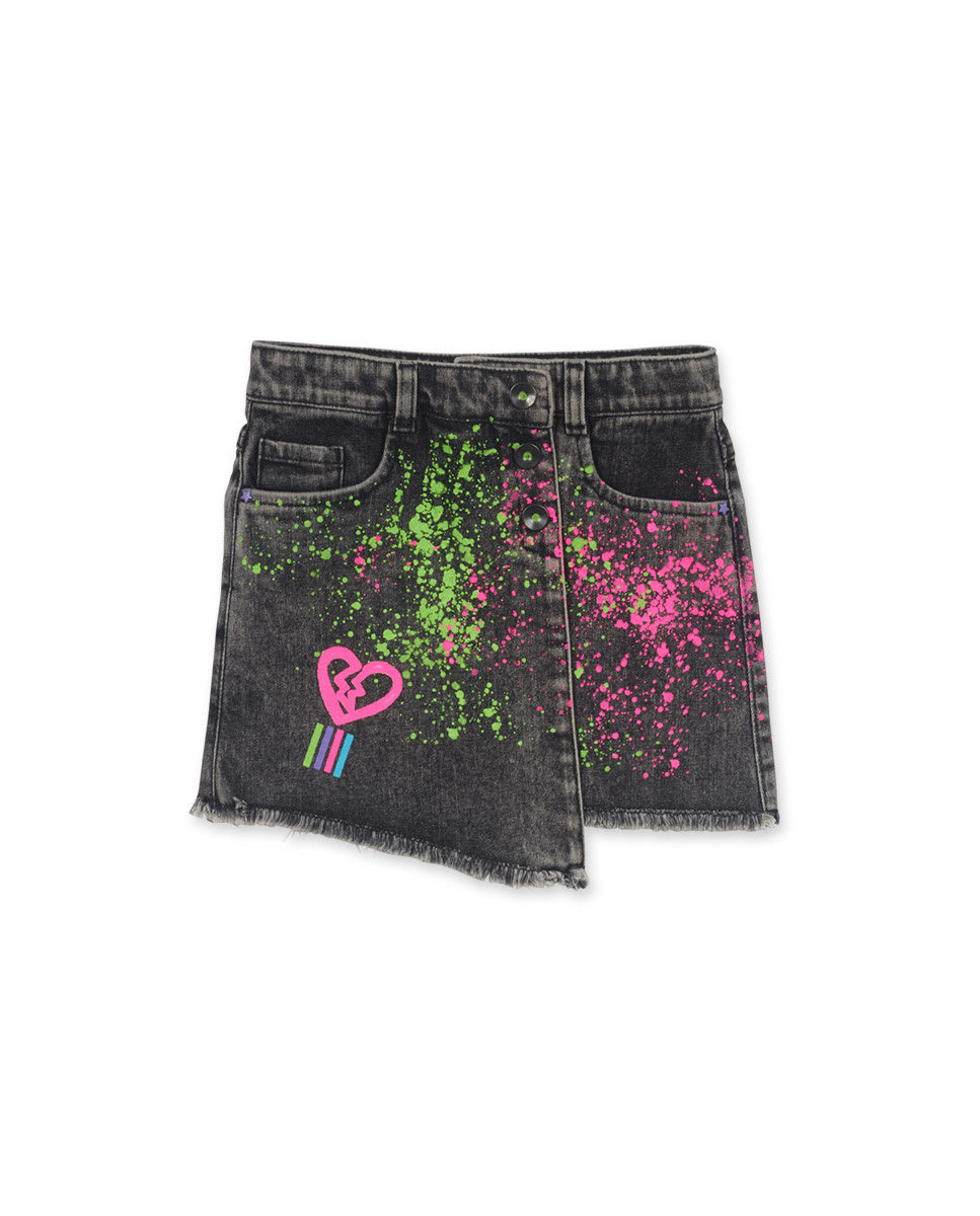 Falda denim gris niña K-Pop