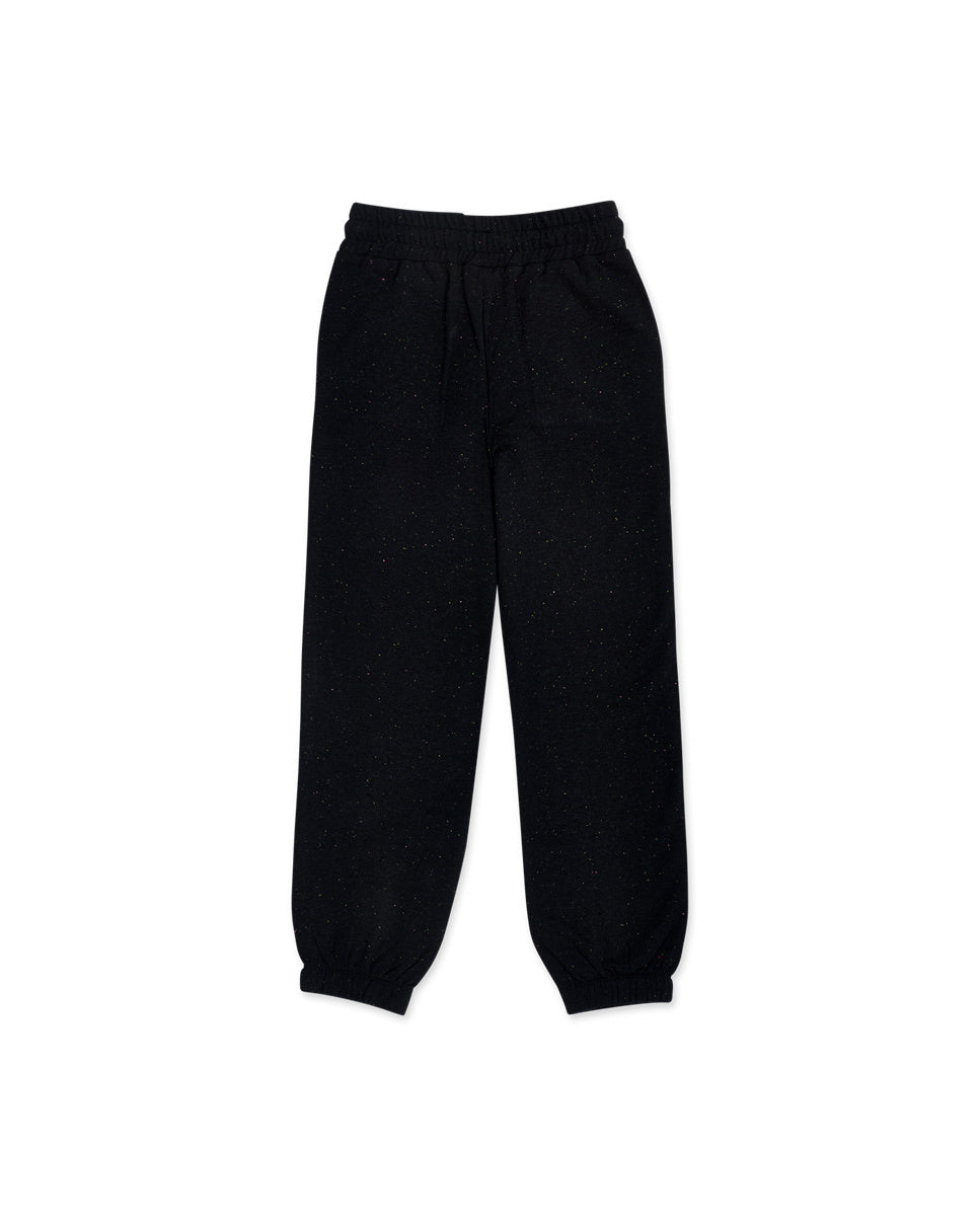 Pantalón felpa negro niña K-Pop