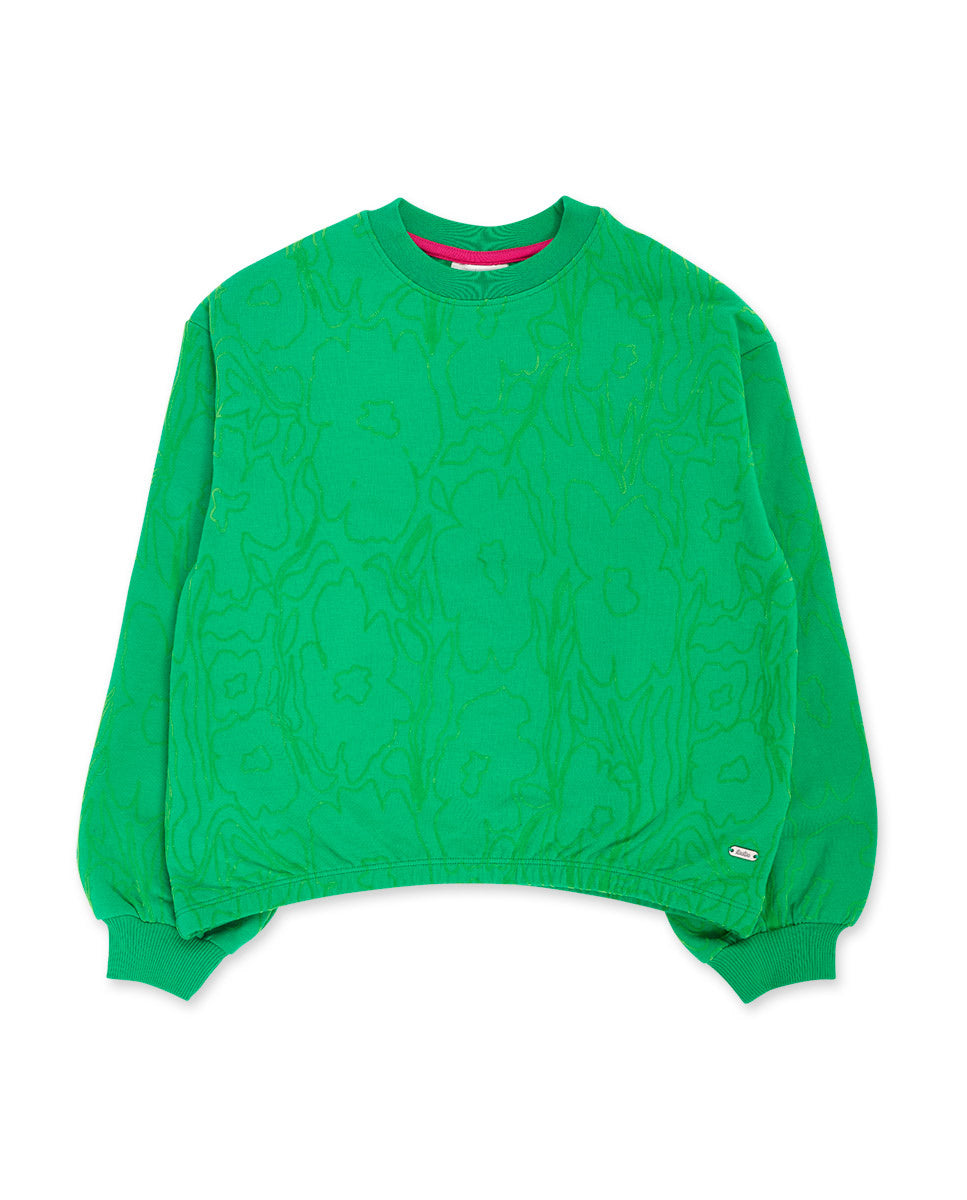 Sudadera felpa verde niña Wild Flower