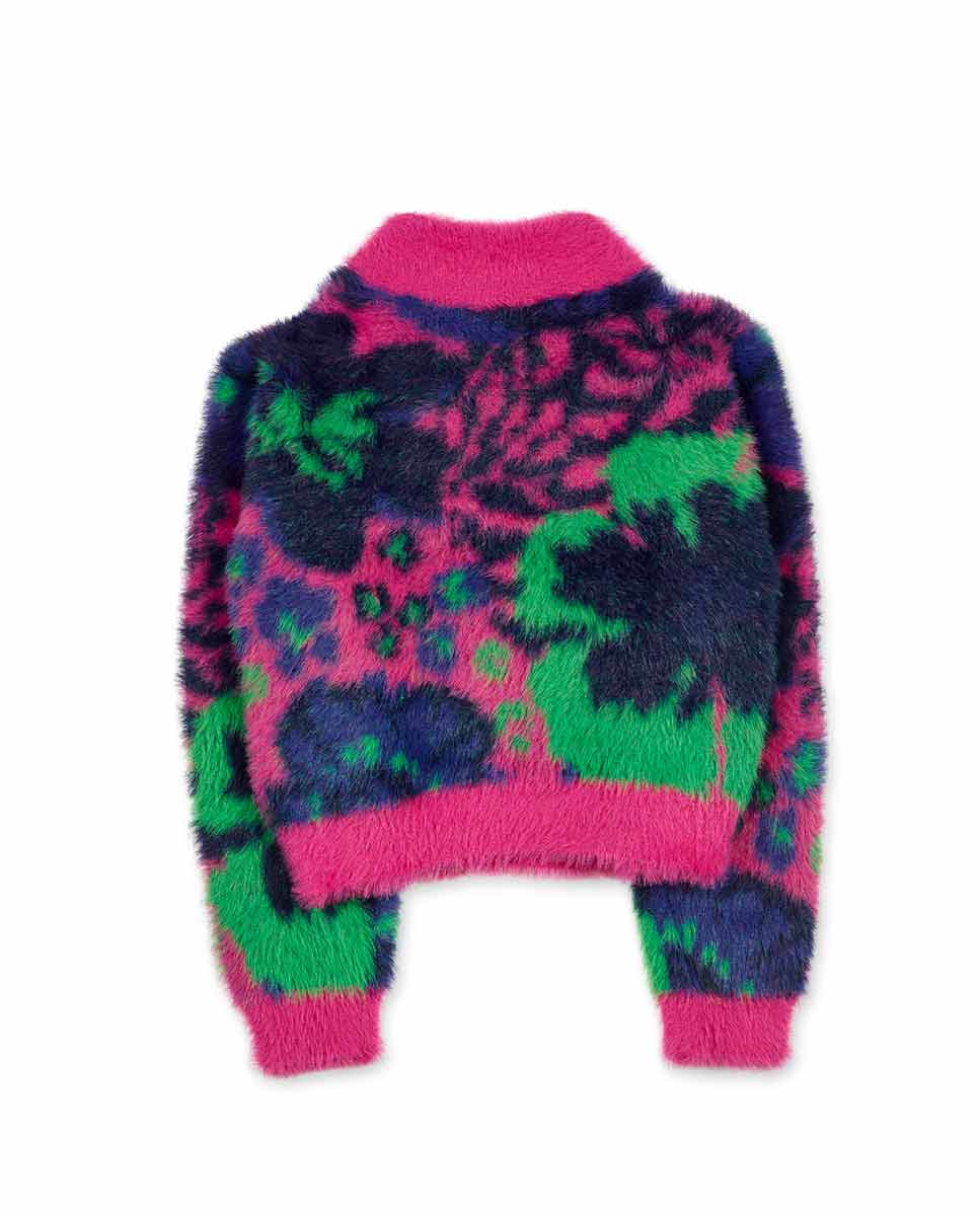 Jersey tricot rosa niña Wild Flower