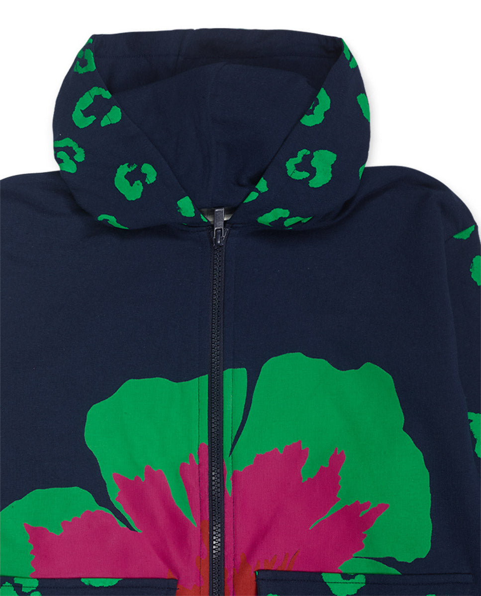 Conjunto felpa punto azul niña Wild Flower
