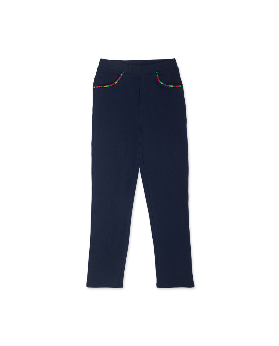 Legging felpa azul niña Wild Flower