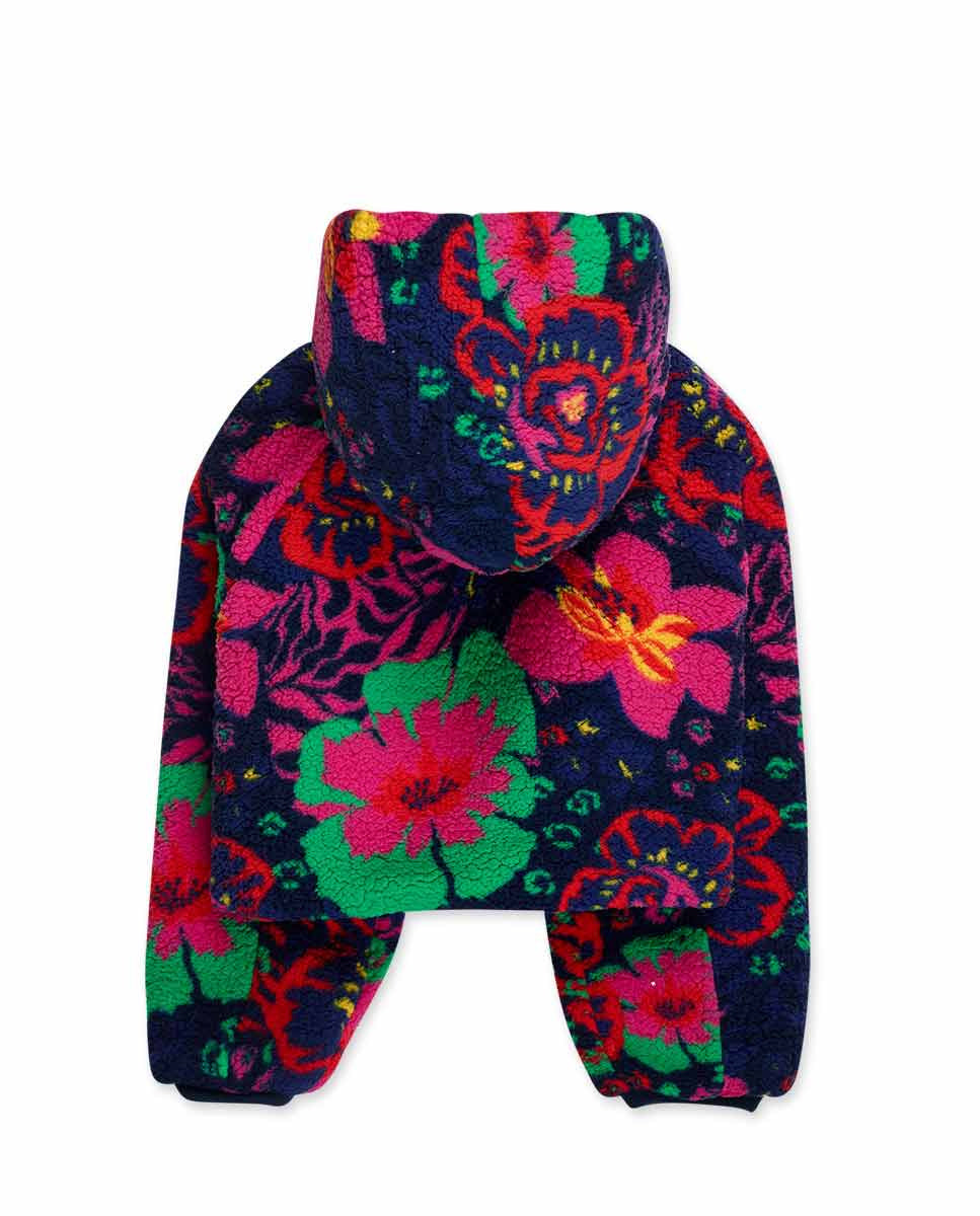 Parka reversible rosa niña Wild Flower