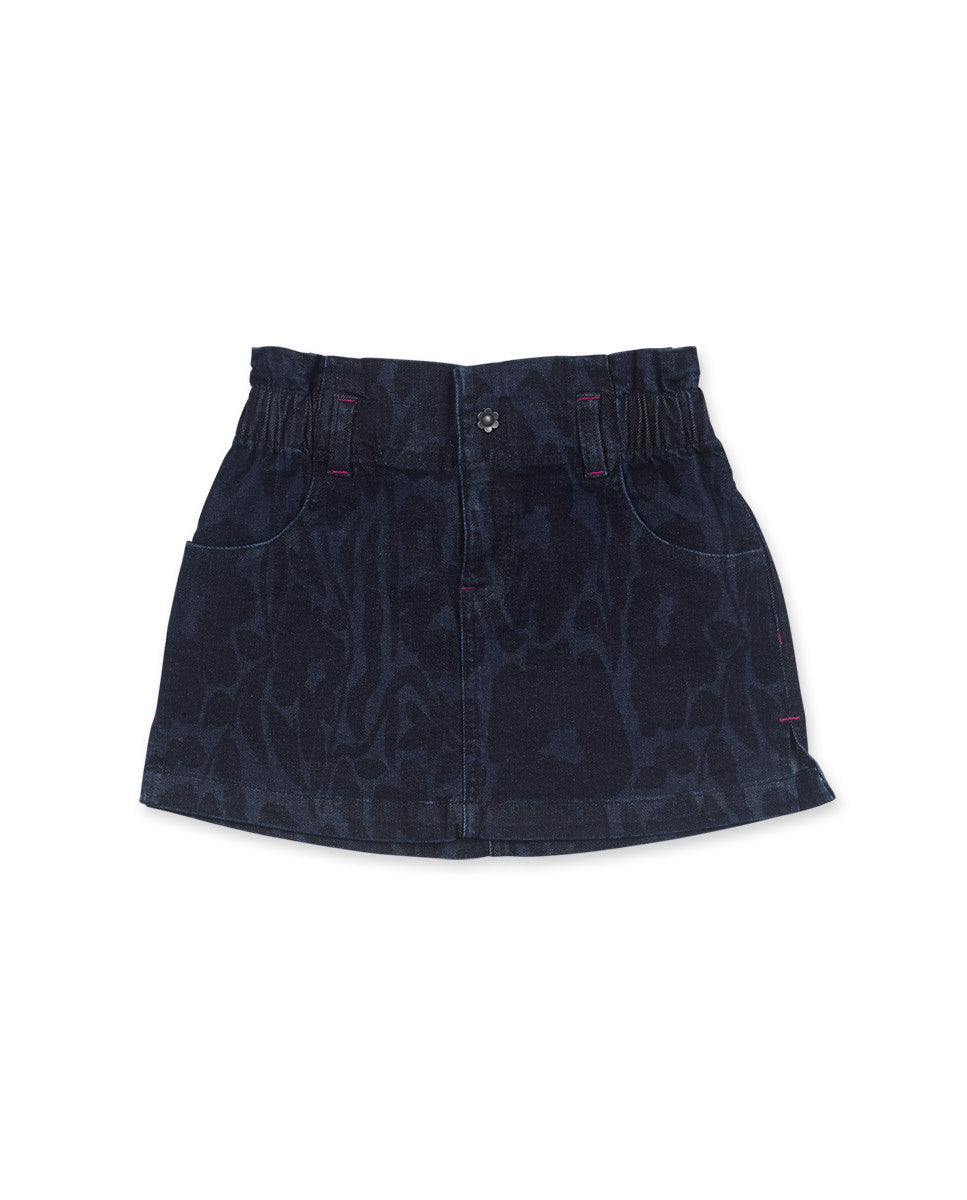Falda denim azul niña Wild Flower