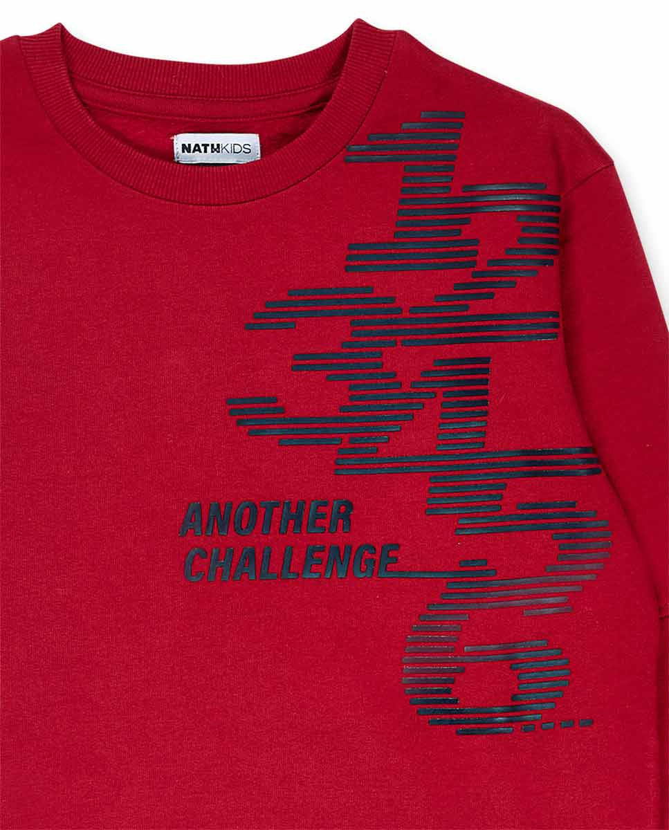 Sudadera punto rojo niño Another Challenge