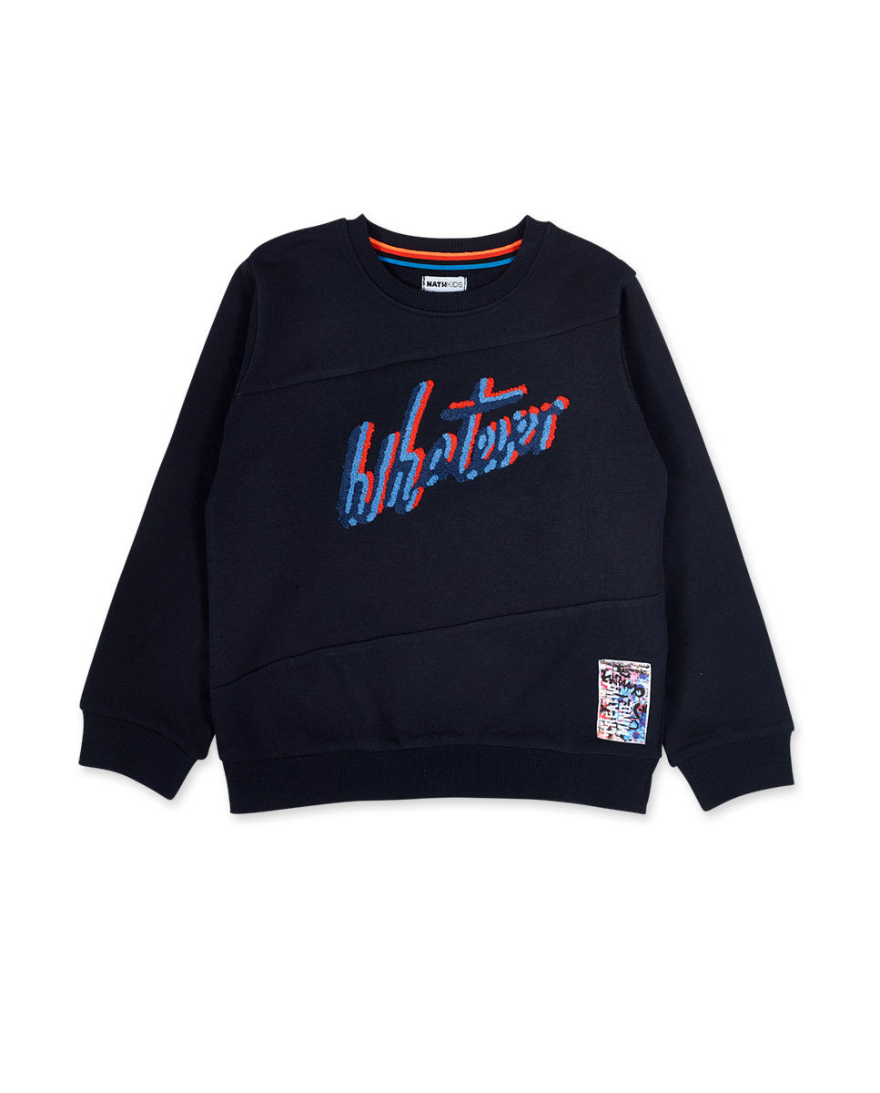Jersey punto azul de niño Creative Minds