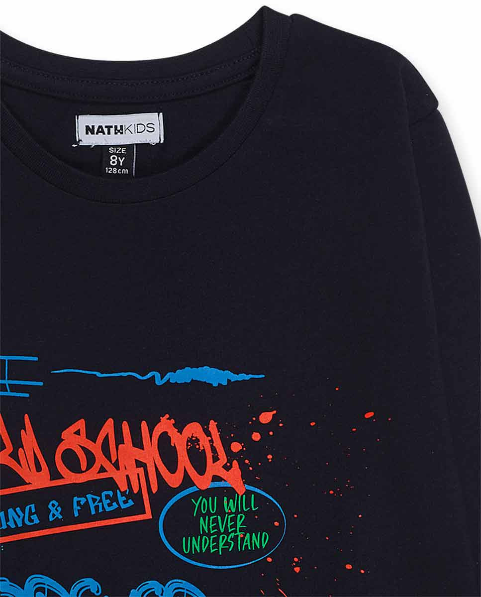 Camiseta punto azul niño Creative Minda