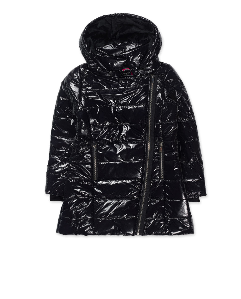 Abrigo plana negro niña Dark Romance