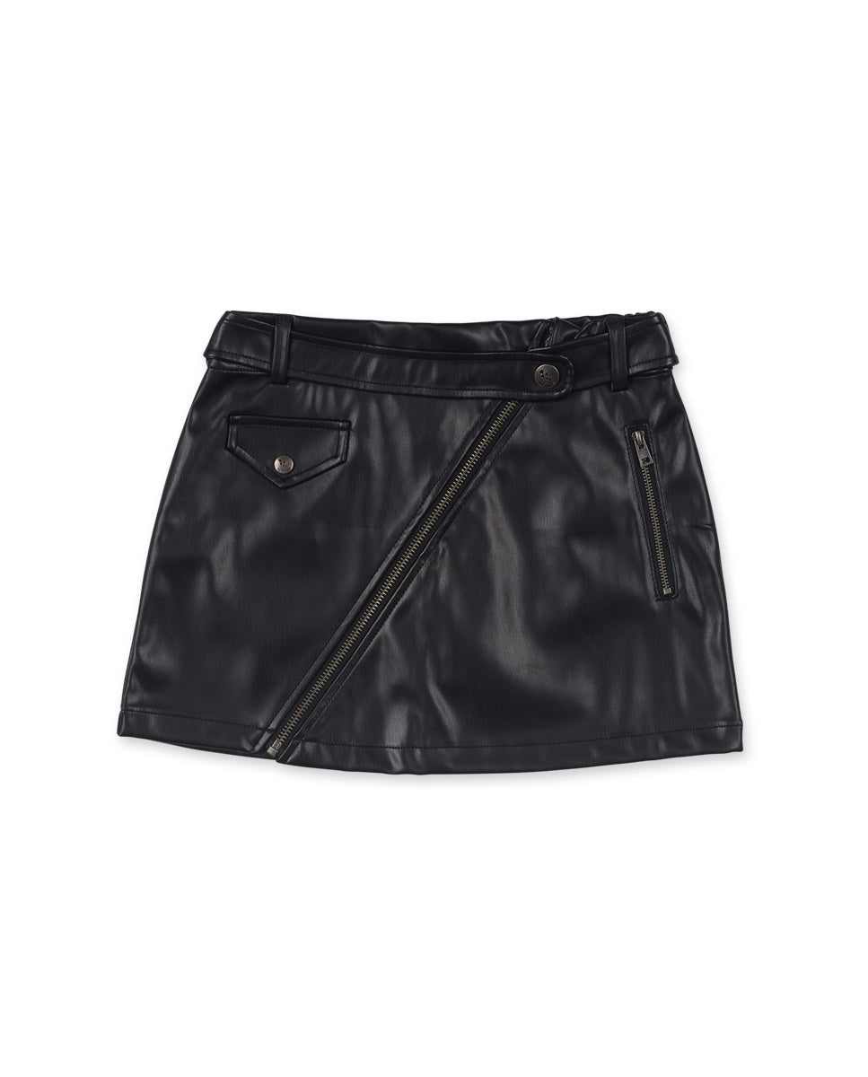 Falda plana negro niña Dark Romance