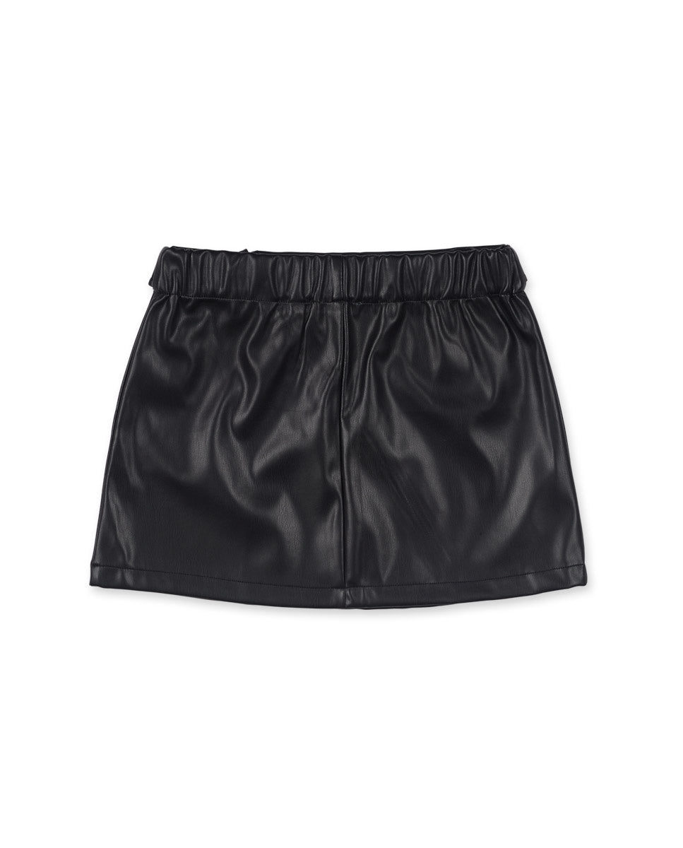 Falda plana negro niña Dark Romance